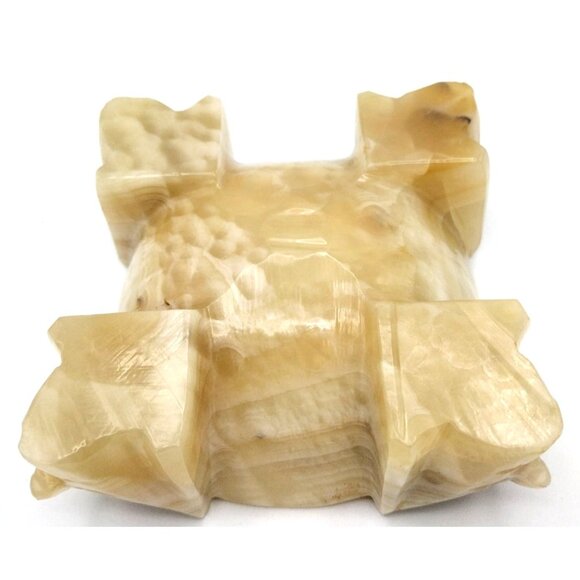 Vintage Onyx Aztec Calendar Carved Ashtray Marble Mexico Mid Century Decor Heavy - Picture 9 of 13